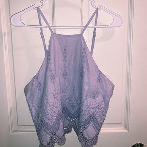 Pacsun Kendall & Kylie Lavendar Lace Crop top